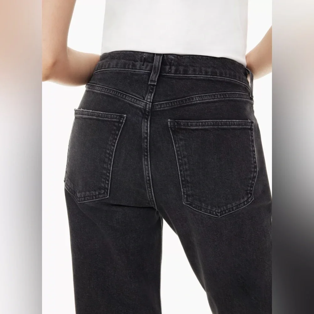 Agolde black kye mid rise straight crop jeans size 22 - Picture 7 of 14